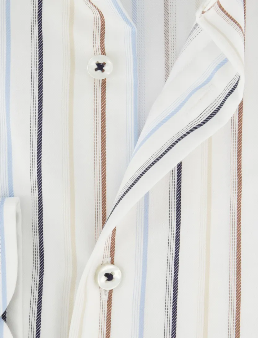 Overhemd Eterna 1863 modern fit wit streepjes