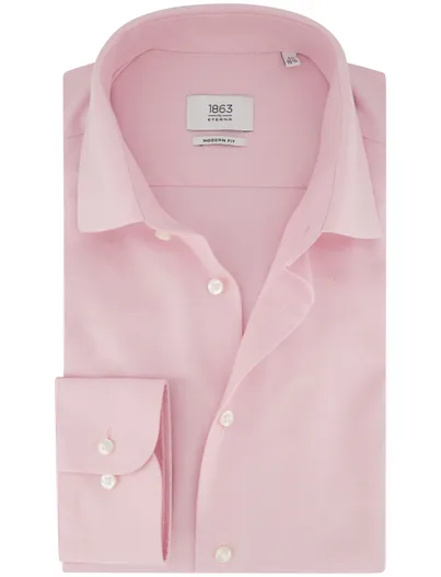 Eterna Roze overhemd Eterna Modern fit semi-wide spread boord