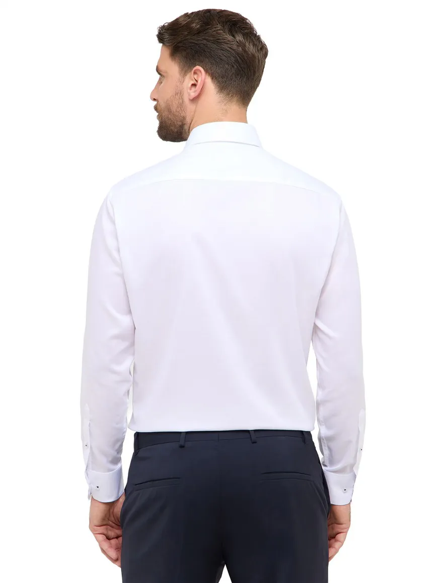 Overhemd rood semi-wide collar Eterna comfort fit