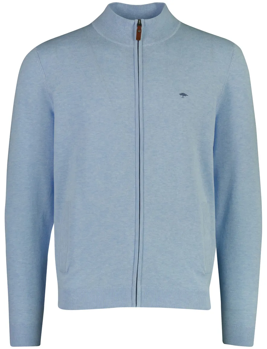 Fynch Hatton vest blauw katoen