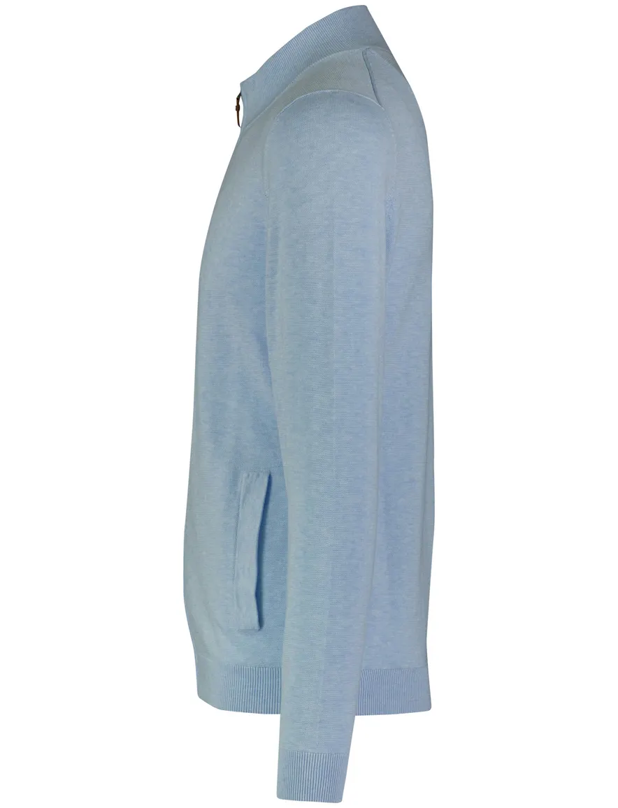 Fynch Hatton vest blauw katoen