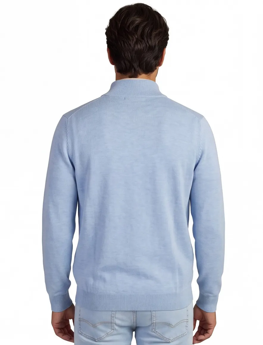 Fynch Hatton vest blauw katoen