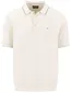 Fynch Hatton polo 3 knoops linnenblend off white