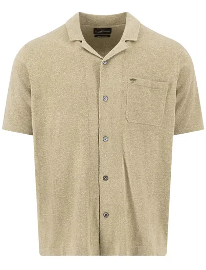 Fynch Hatton Fynch Hatton doorknoop polo linnenblend
