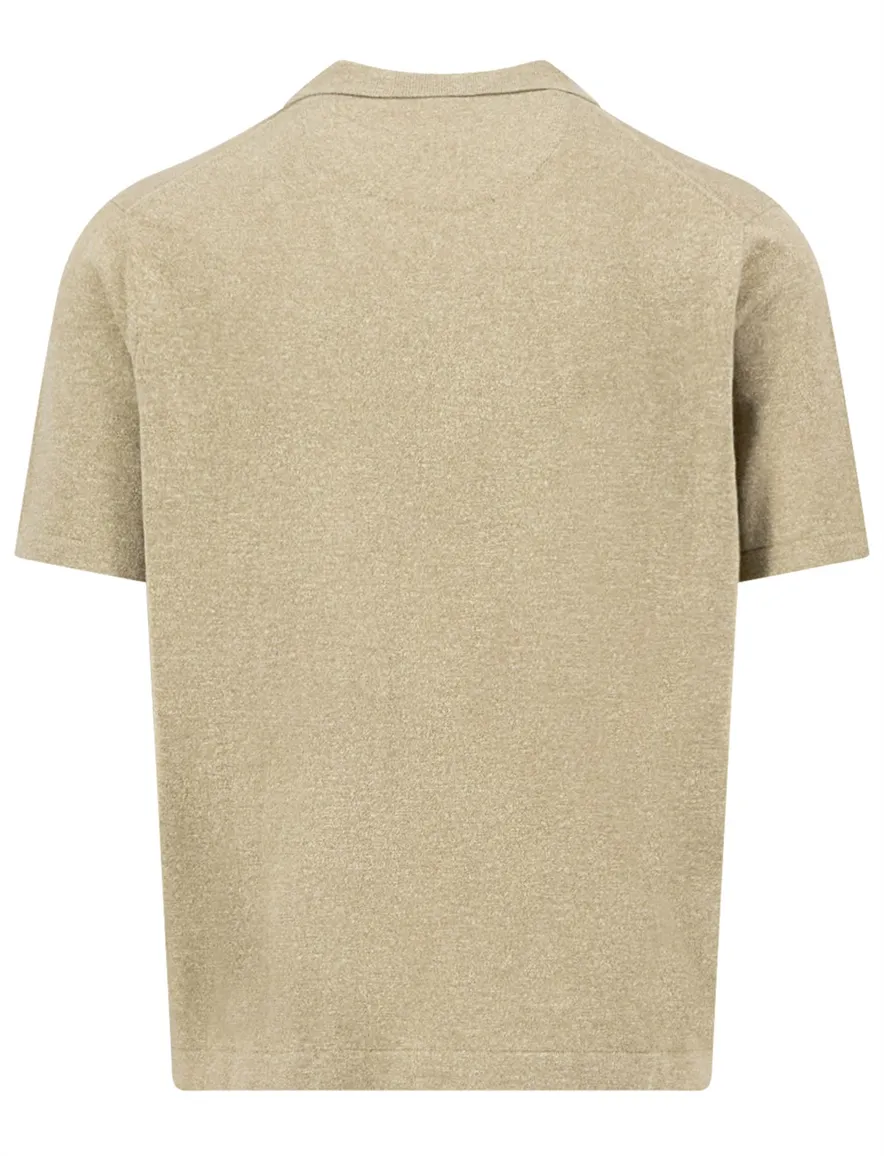 Fynch Hatton doorknoop polo linnenblend