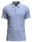 Fynch Hatton polo linnenblend blauw 3 knoops