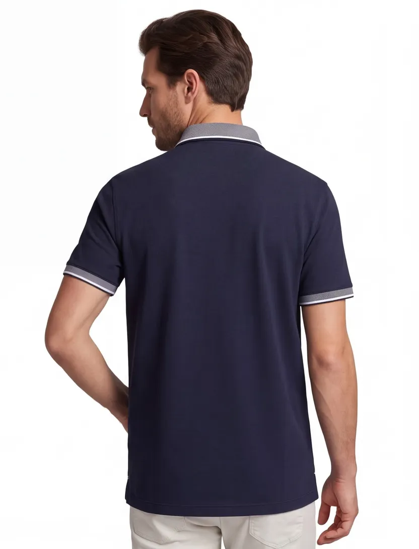 Poloshirt Fynch Hatton contrast boord