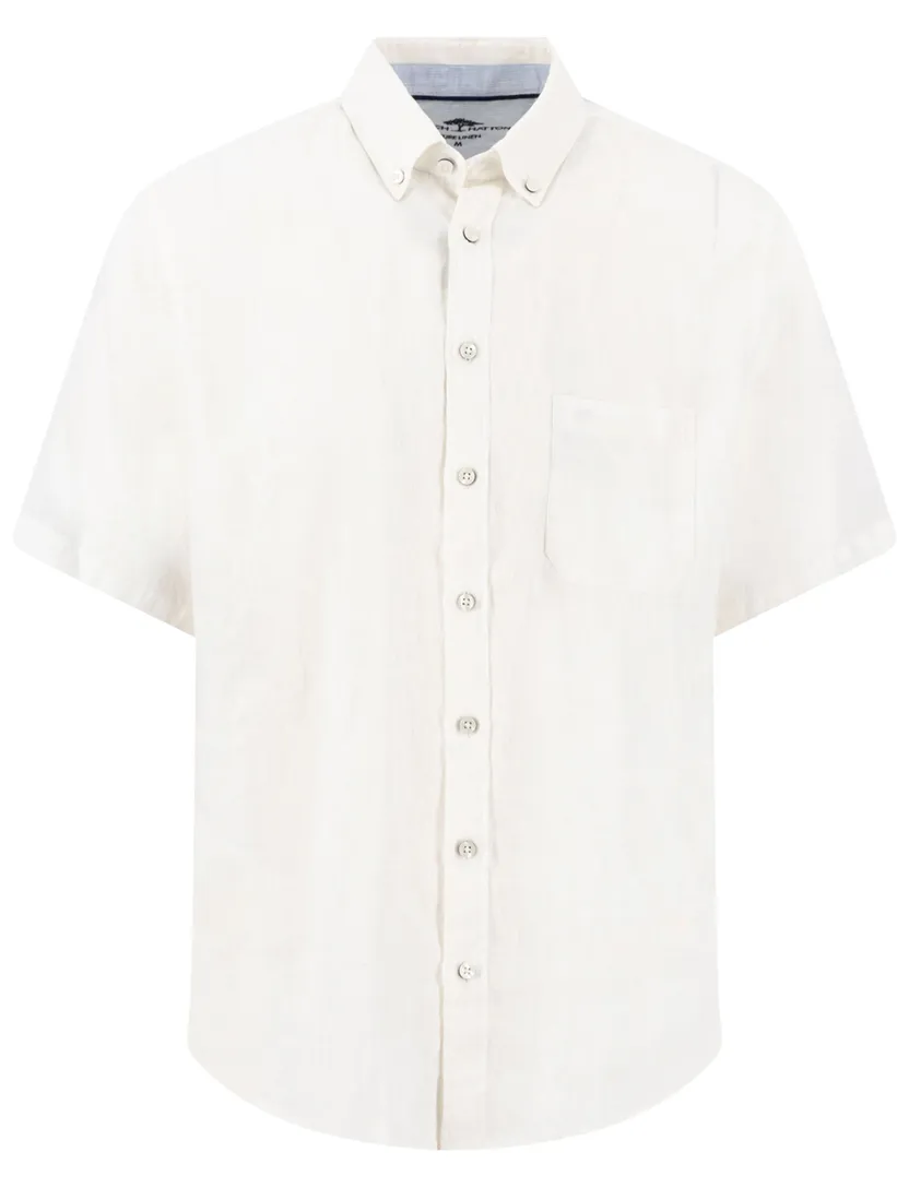 Linnen overhemd wit Fynch Hatton button down