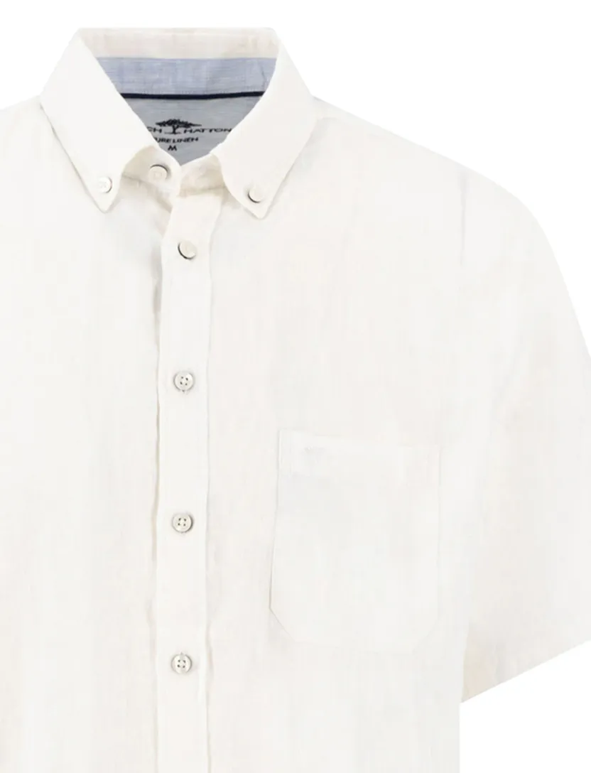 Linnen overhemd wit Fynch Hatton button down