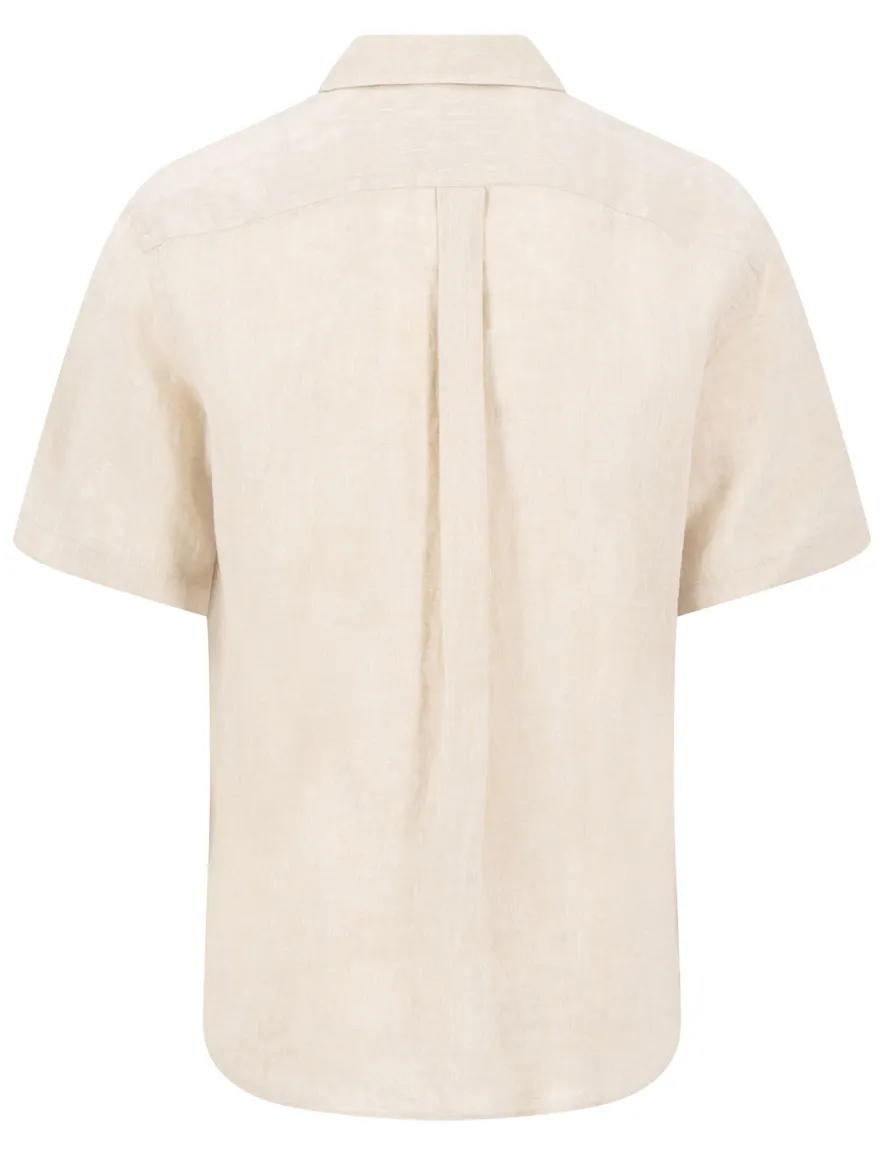 Fynch Hatton overhemd beige linnen