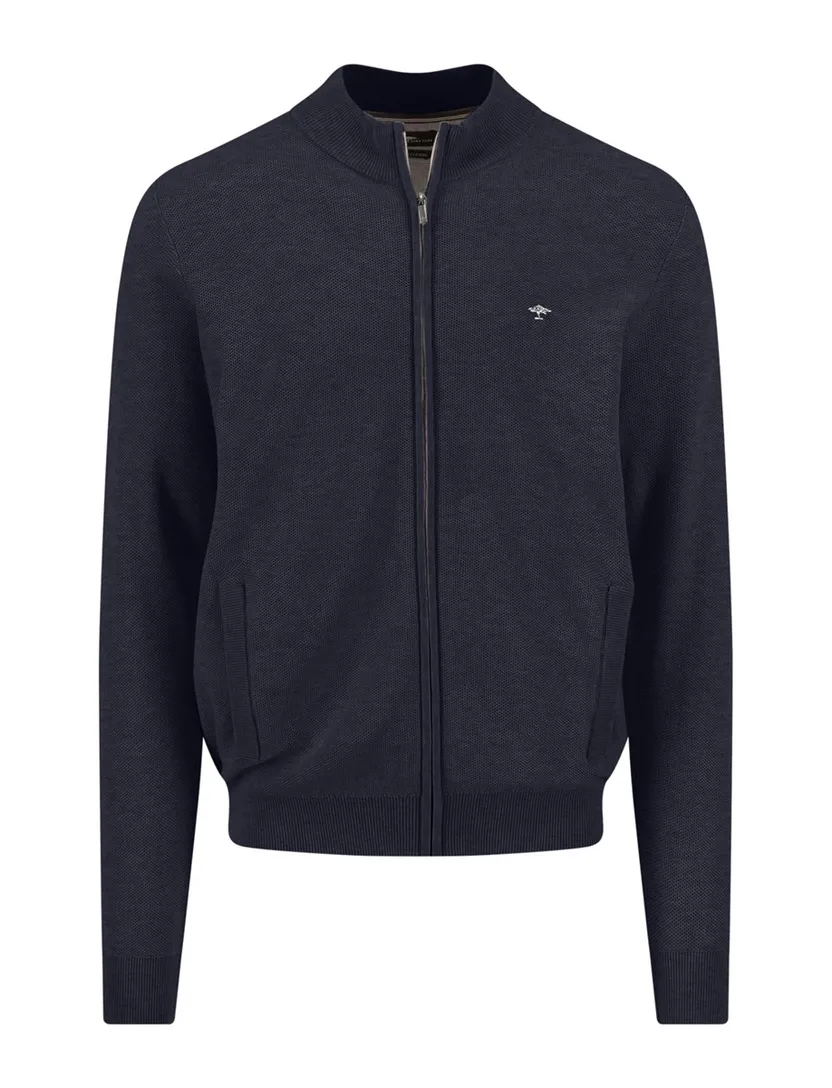Donkerblauw vest Fynch Hatton textuur