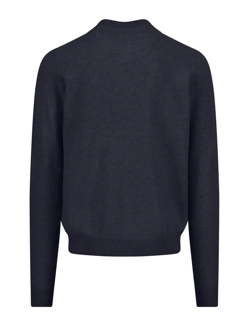 Donkerblauw vest Fynch Hatton textuur