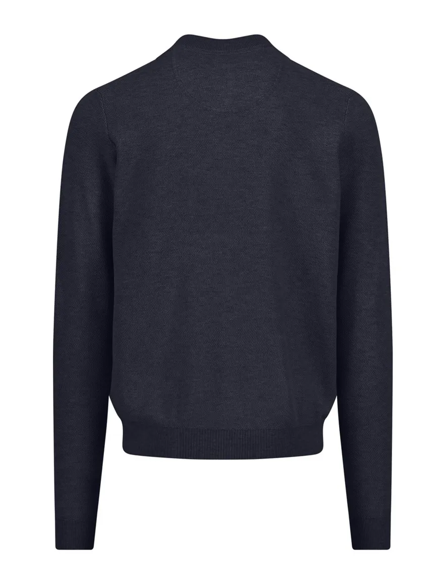 Fynch Hatton vest navy katoen jersey