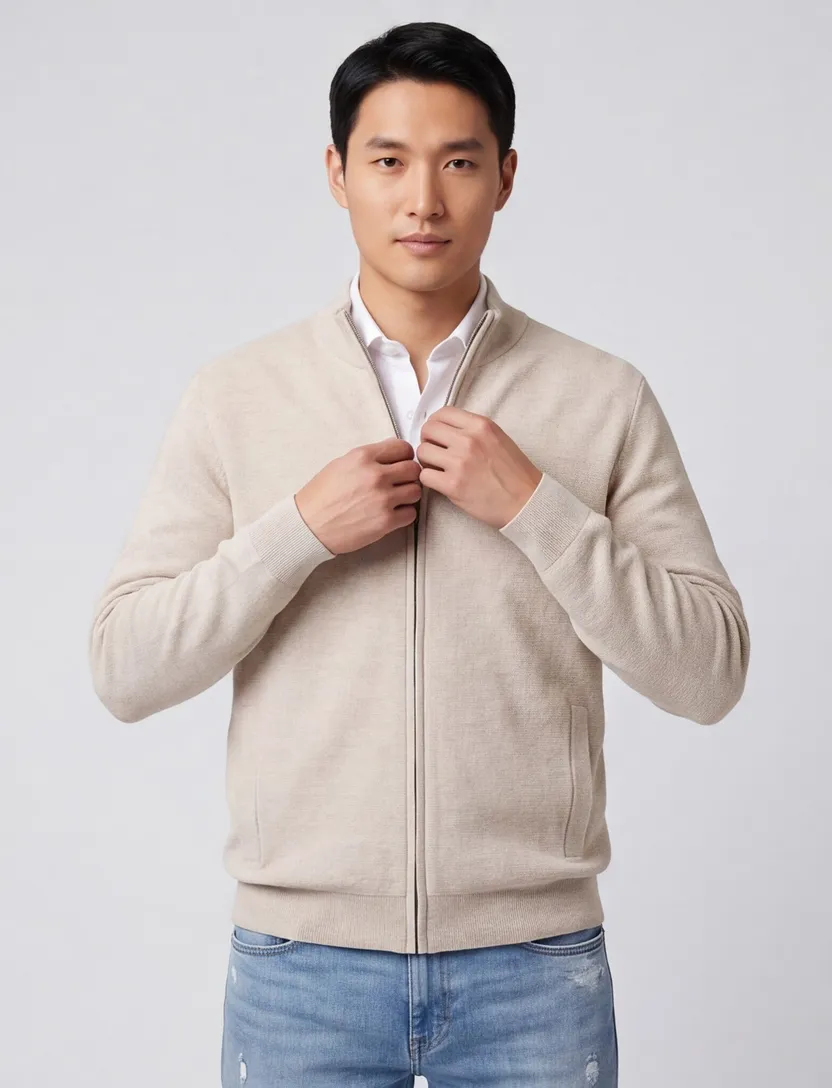 Beige vest Fynch Hatton textuur