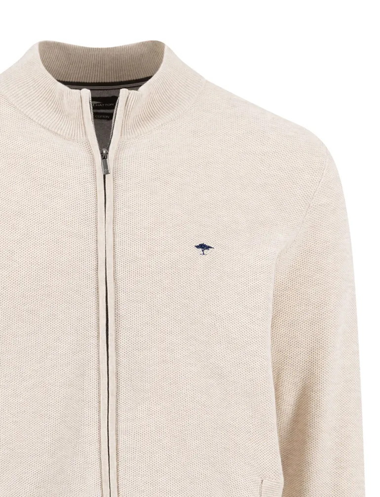 Fynch Hatton vest creme jersey katoen