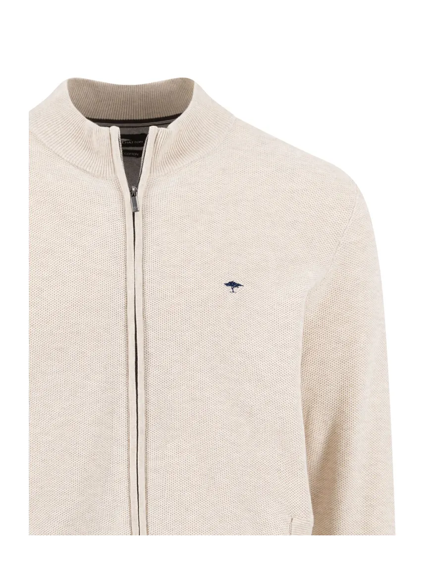 Vest beige Fynch Hatton structuur