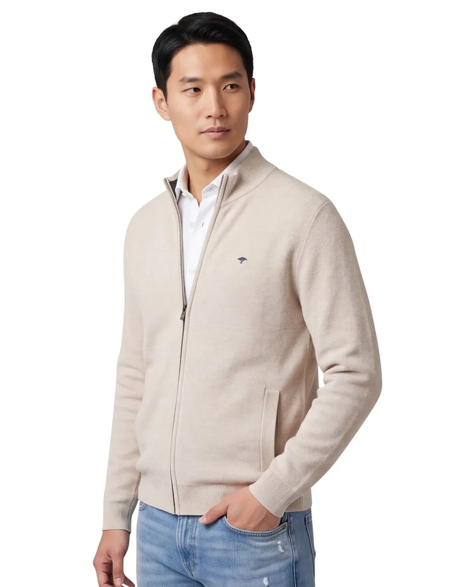 Vest beige Fynch Hatton structuur