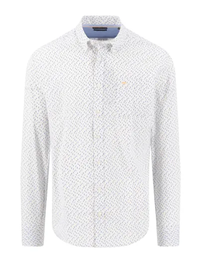 Fynch Hatton Overhemd wit geprint Fynch Hatton button down