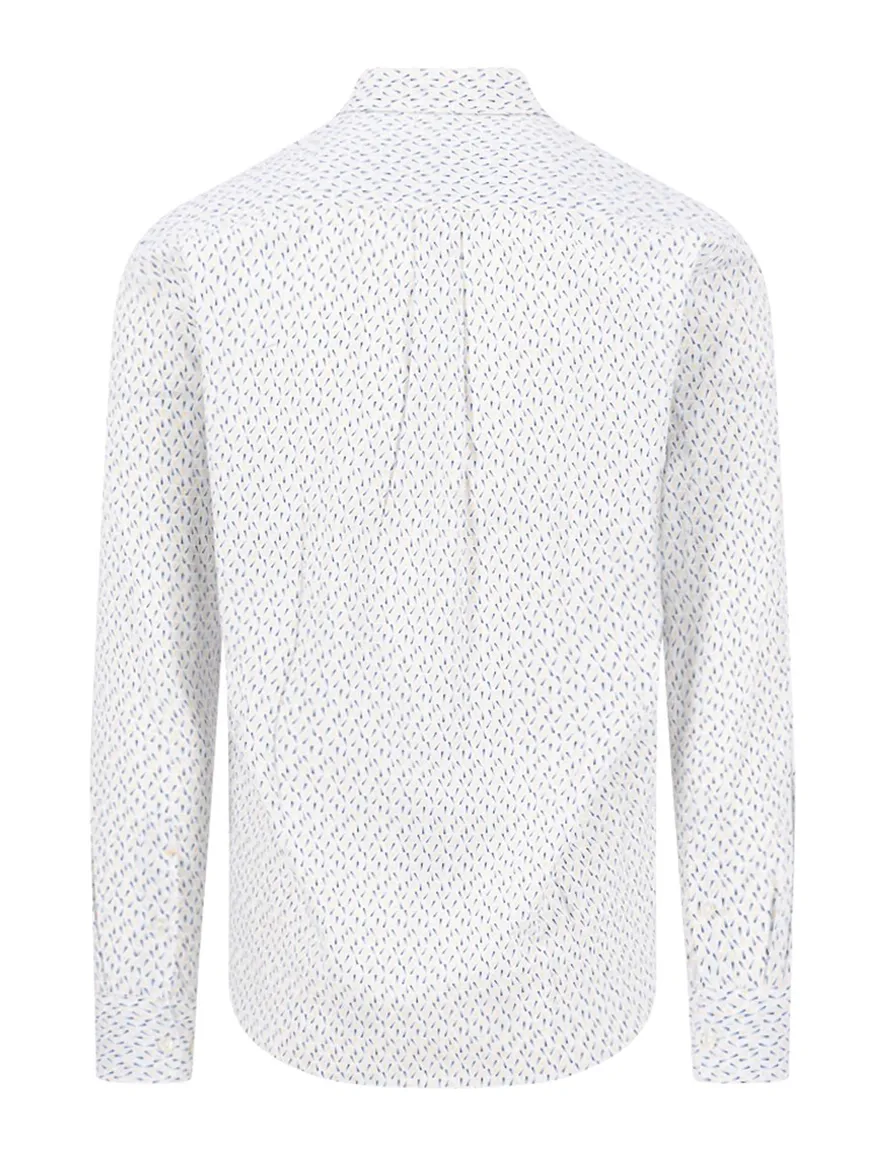 Overhemd wit geprint Fynch Hatton button down