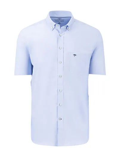 Fynch Hatton Overhemd lichtblauw Fynch Hatton button down boord