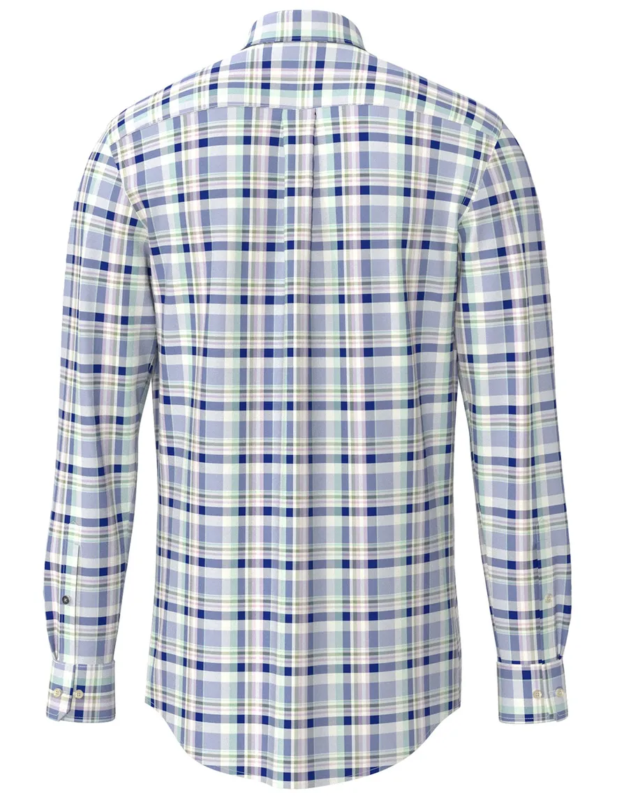 Geruit overhemd Fynch Hatton blauw normale fit