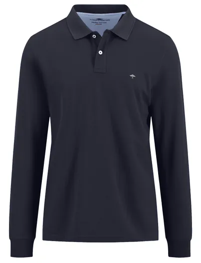 Fynch Hatton Fynch Hatton polo lange mouw navy