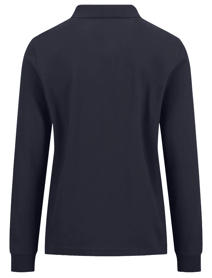 Fynch Hatton polo lange mouw navy Premium Cotton