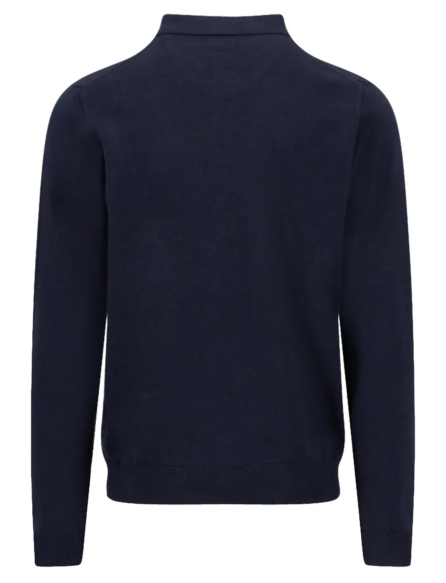 Fynch Hatton polo lange mouw Superfine navy