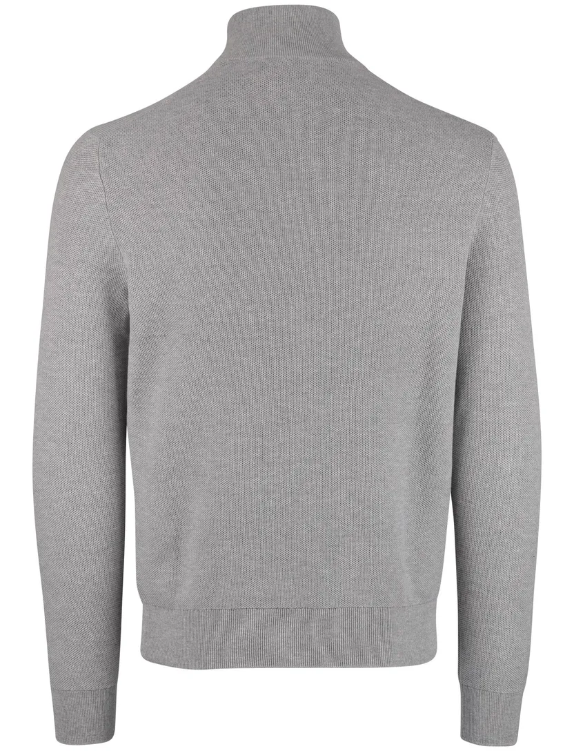 Trui half zip Polo Ralph Lauren grijs normale fit katoen