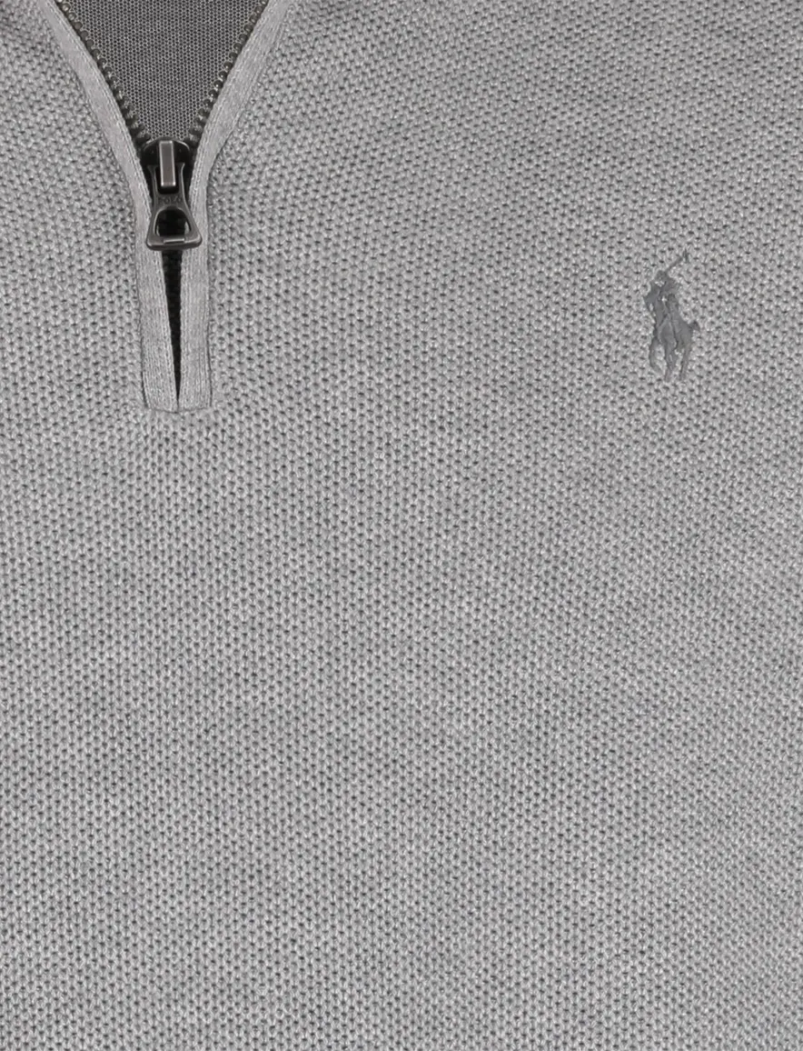 Polo Ralph Lauren trui half zip rits grijs logo