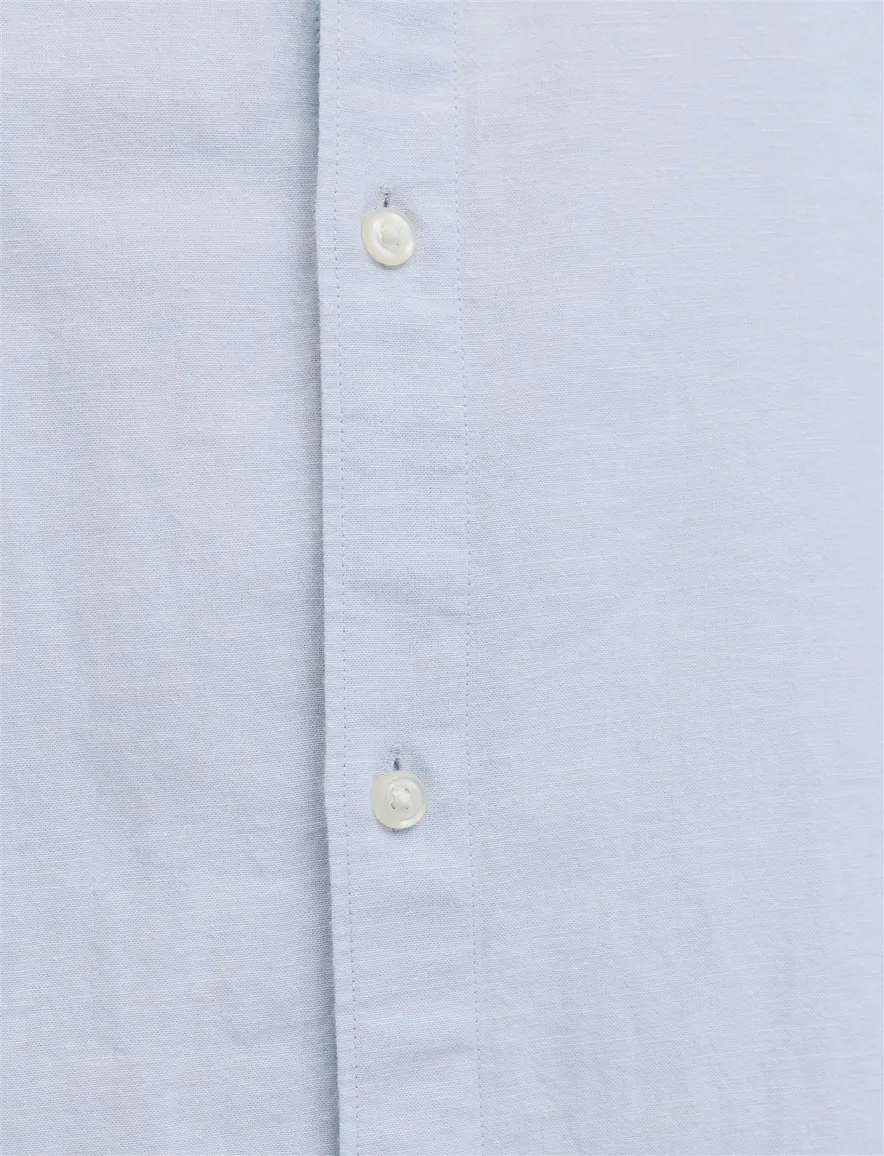 Jack & Jones overhemd linnenblend big & tall lichtblauw