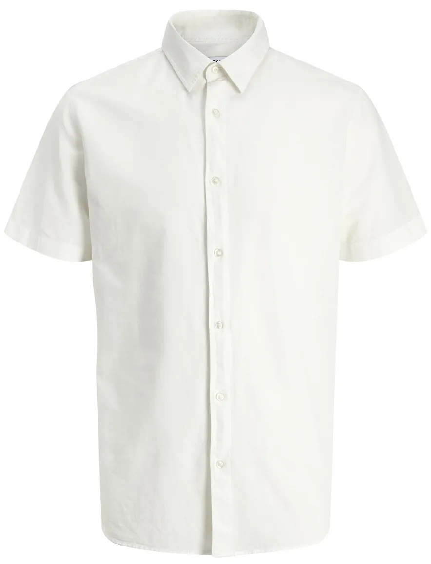 Jack & Jones overhemd korte mouw big & tall wit