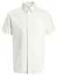 Wit overhemd Jack & Jones korte mouw plus size linnenblend