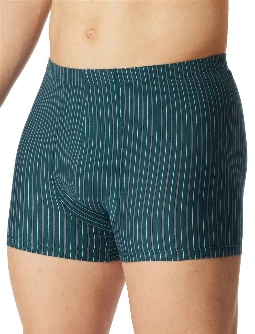 boxershort blauw Schiesser 3-pack groen strepen