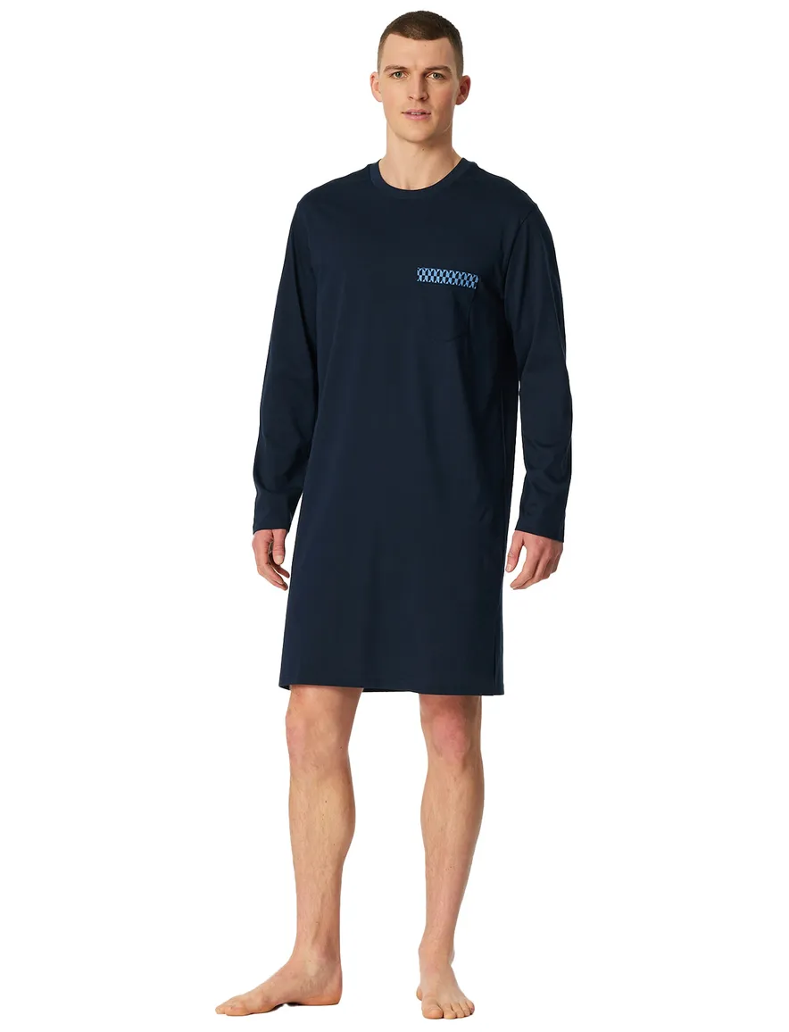donkerblauw nachthemd Schiesser normale fit