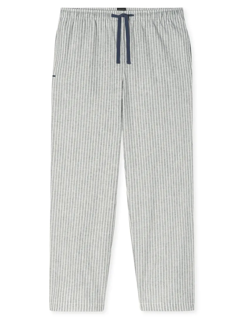 pyjamabroek met koord Schiesser grijs gestreept normale fit