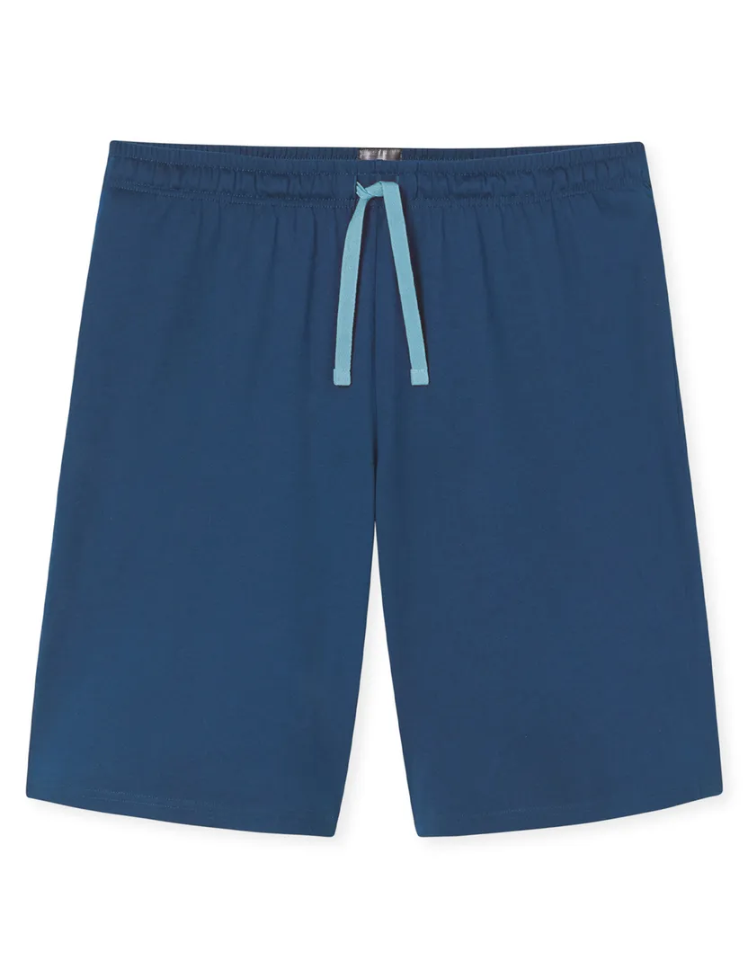 blauwe geprinte pyjama Schiesser normale fit