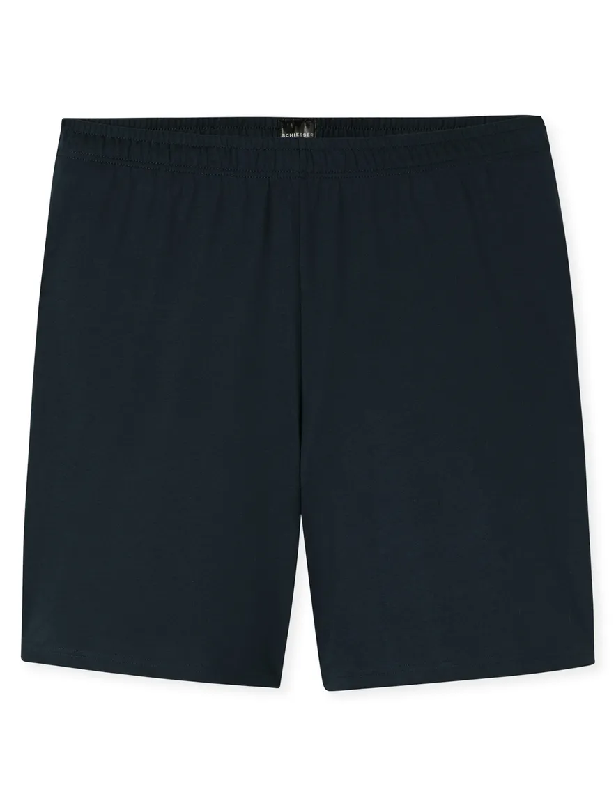 Shortama kobalt dessin katoen Schiesser V-hals set