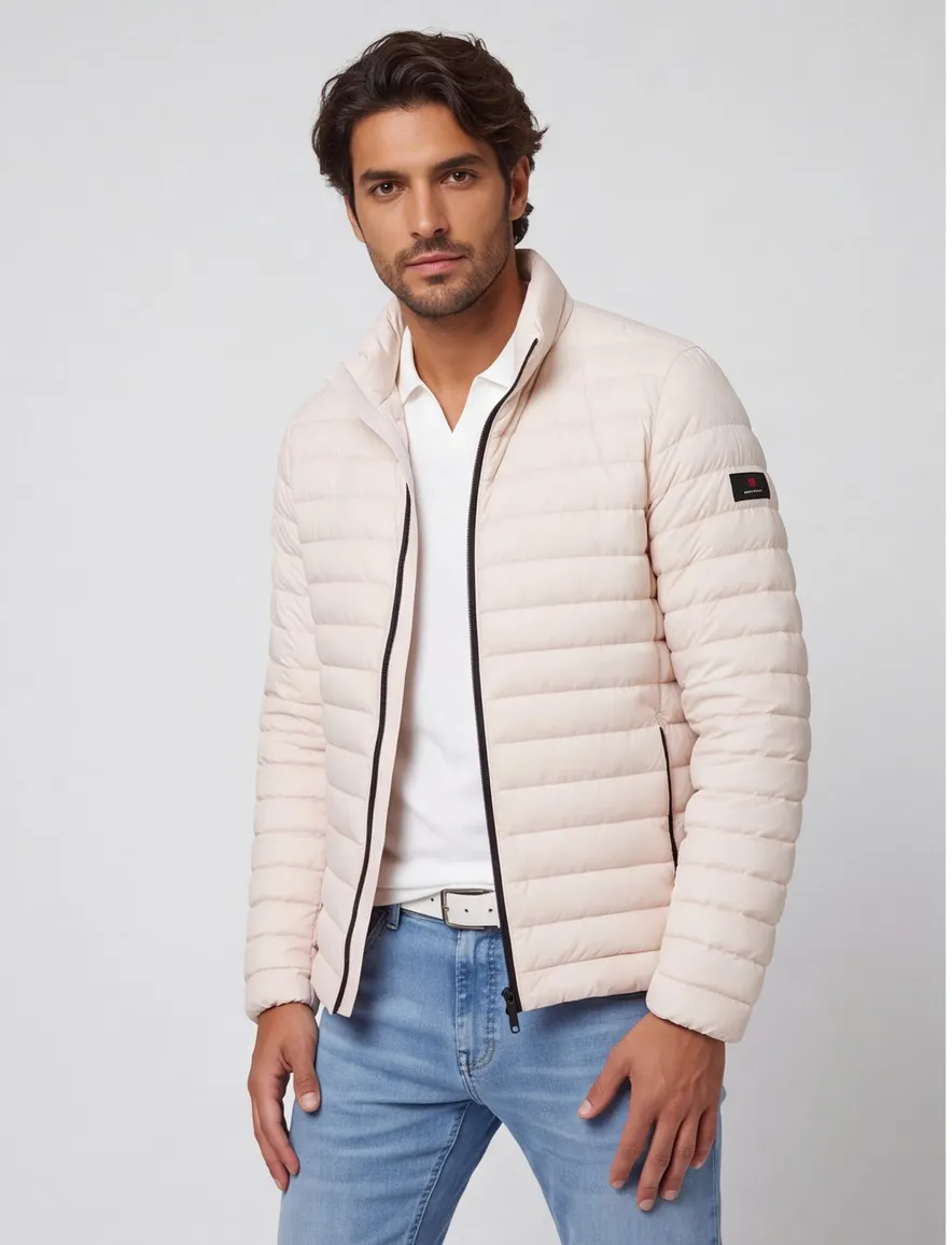 Creme tussenjas Peuterey zwarte rits