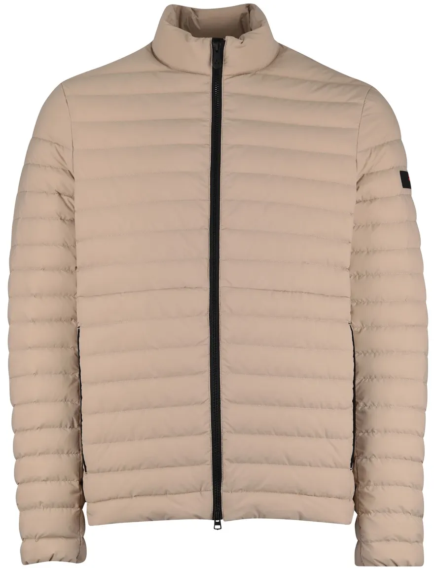 Beige tussenjas Peuterey zonder capuchon zwarte rits
