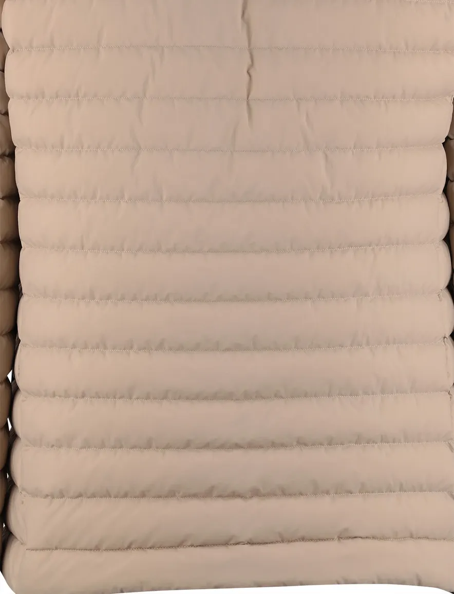 Beige tussenjas Peuterey zonder capuchon zwarte rits
