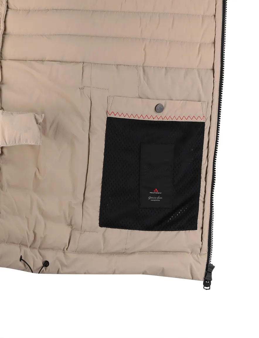 Beige tussenjas Peuterey zonder capuchon zwarte rits