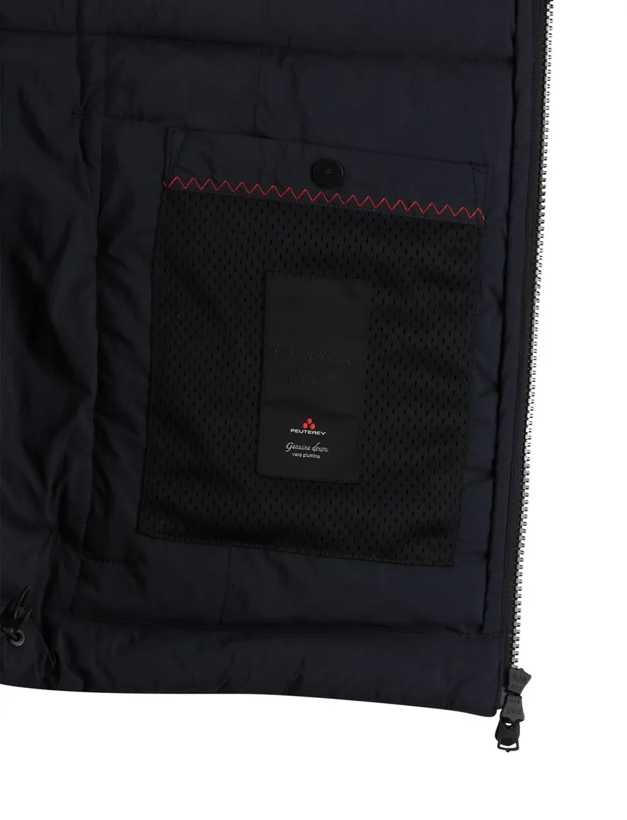 Navy Peuterey bodywarmer puffer dons gevoerd rits