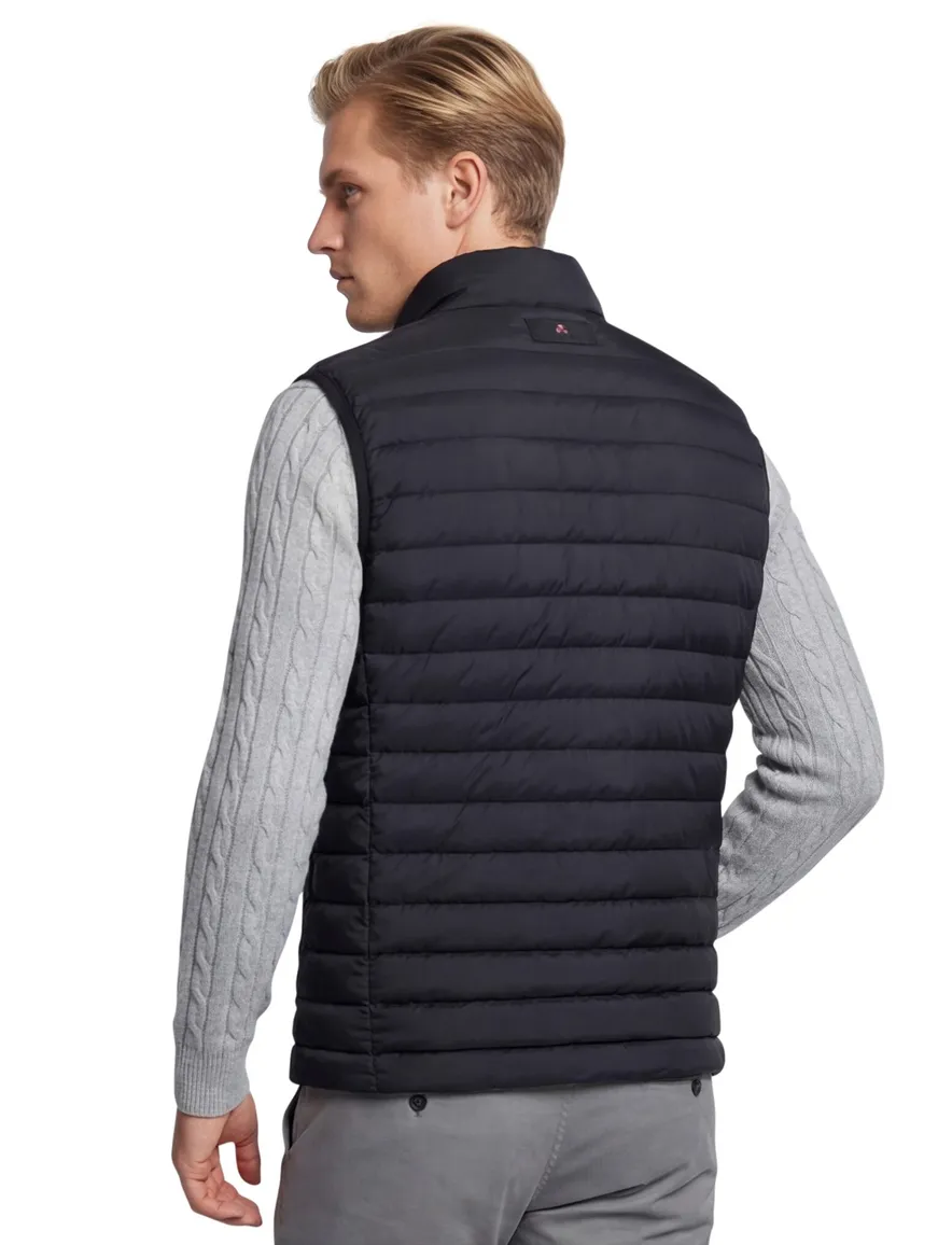 Navy Peuterey bodywarmer puffer dons gevoerd rits