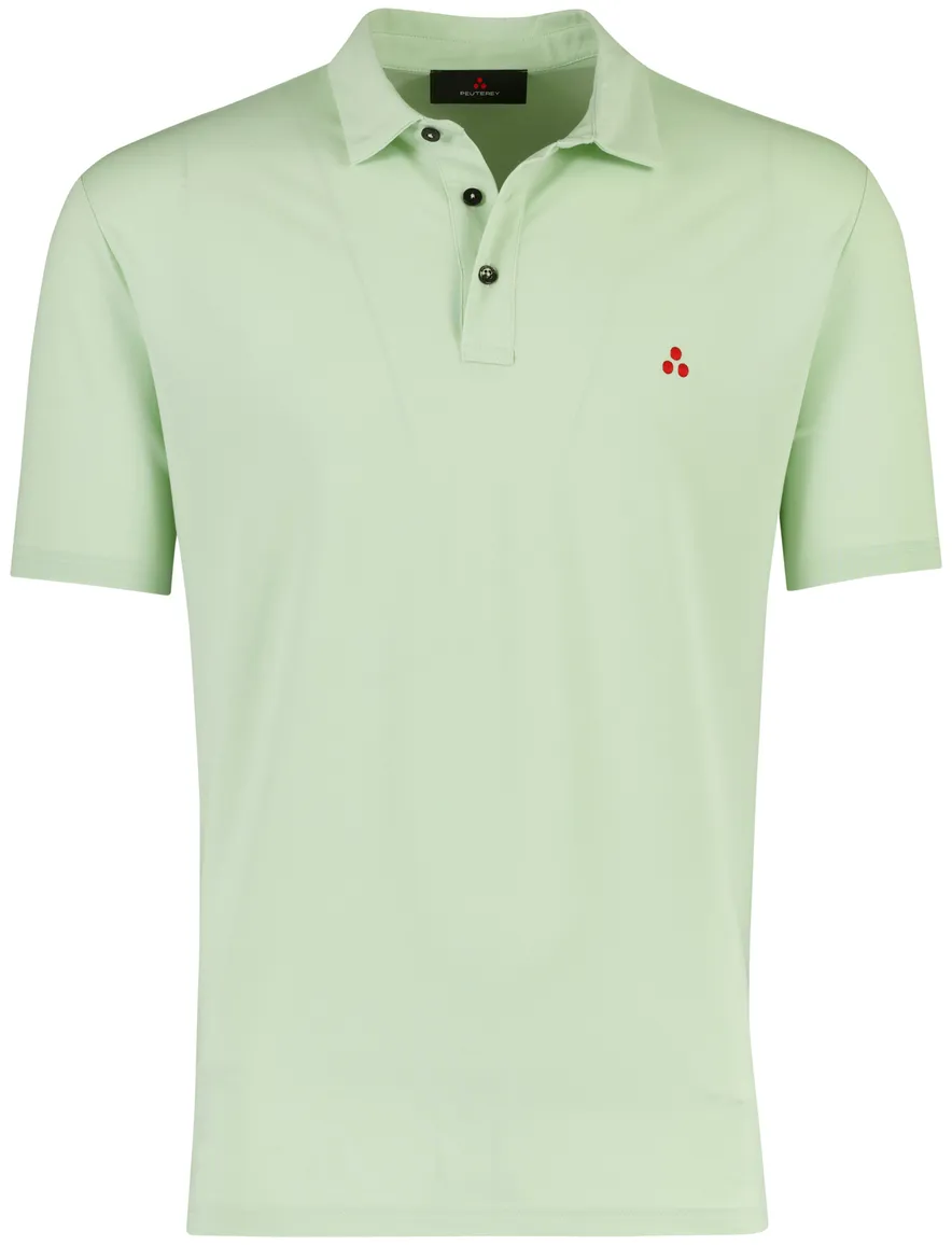 Polo korte mouw fel groen Peuterey Mezzola zijde jersey