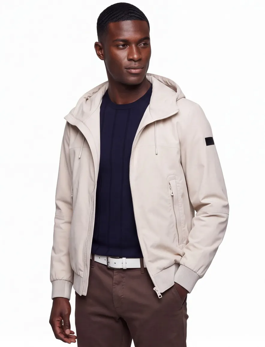 Peuterey zomerjas waterafstotend met capuchon beige