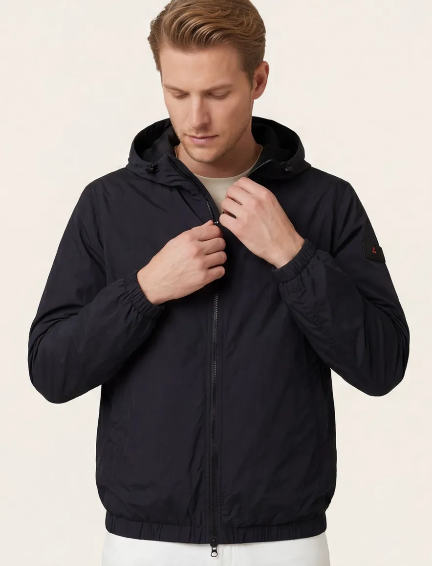 Zwart windjack Peuterey met capuchon