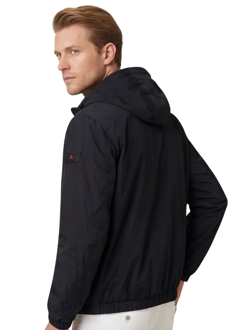 Zwart windjack Peuterey met capuchon