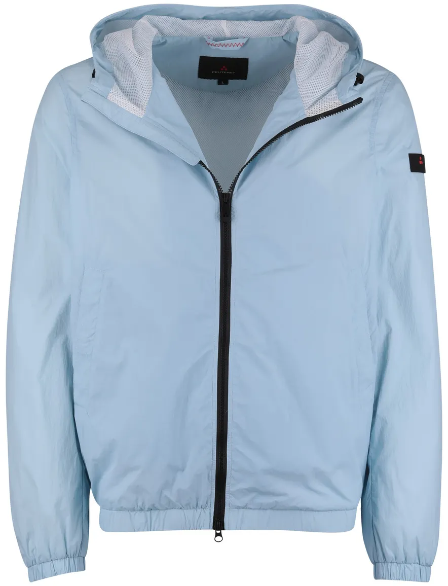 Lichtblauw windjack Peuterey met capuchon rits