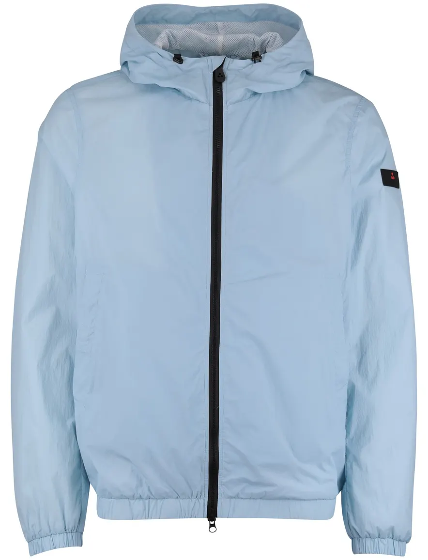 Lichtblauw windjack Peuterey met capuchon rits